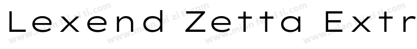 Lexend Zetta ExtraBold字体转换